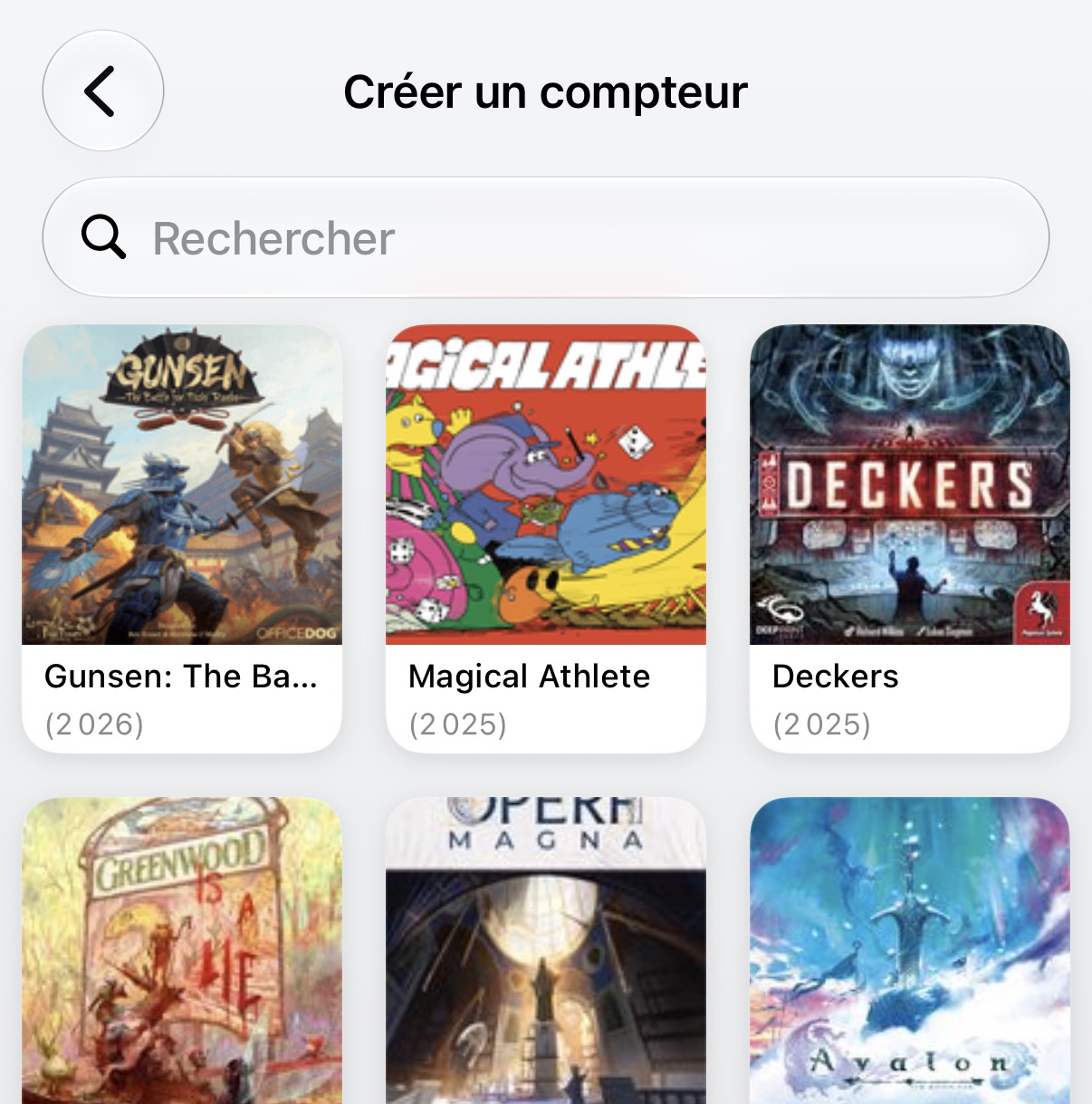 Sélectionner le jeu
